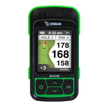IZZO Golf Swami Ace Handheld Golf GPS Rechargeable Rangefinder, Lime Color