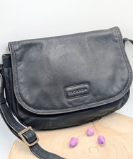 PICARD Vintage Umhängetasche schwarz Echtleder – ca. 90er