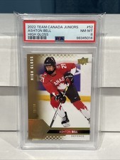 Ashton Bell 10/10 High Gloss 2022 Team Canada Juniors PSA 8 Vancouver PWHL