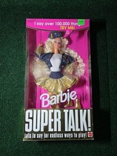 Vintage 1994 Mattel Super Talk Barbie Doll Says Over 100,000 Things, NEW in box
