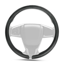 Nappa Leather Steering Wheel Cover   Ultra-Thin, Breathable  Non-Slip Black