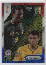 2014 Prizm World Cup Red White & Blue Power Plaid Samuel Eto'o Thiago Silva 0e4q