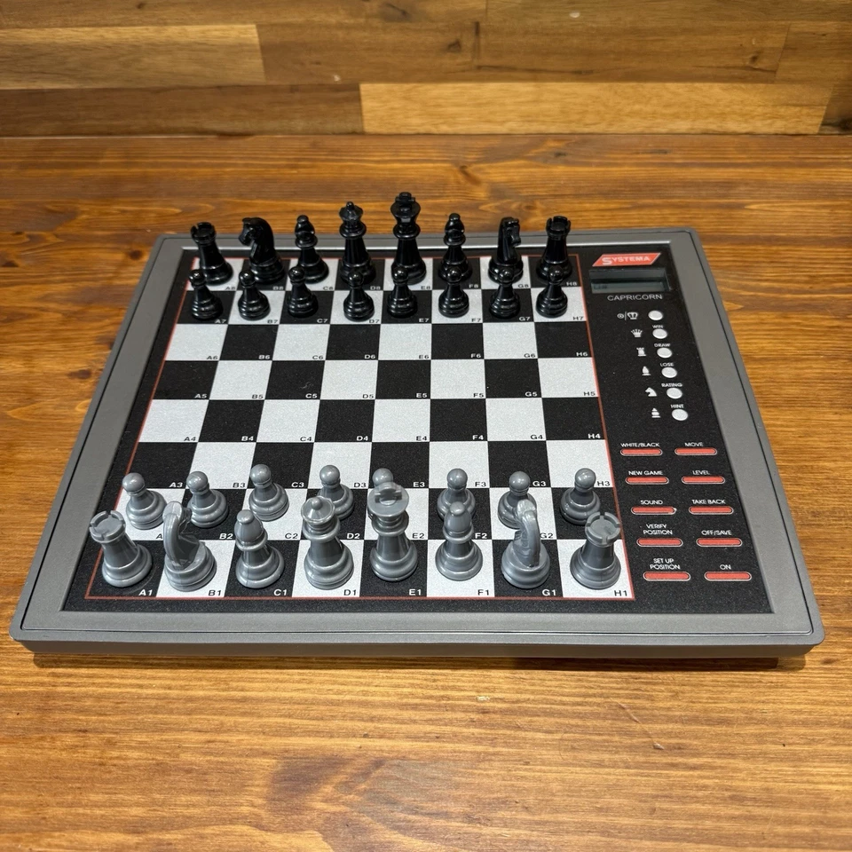 Systema Capricorn Krypton Electronic Chess & Draughts Computer Boxed Vintage - Image 2 of 4