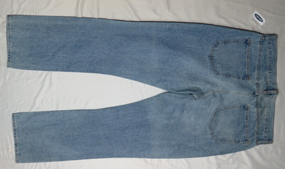 OLD NAVY MENS LIGHT WASH BLUE JEANS 36x32 STRAIGHT 100% COTTON DENIM 2020 NEW