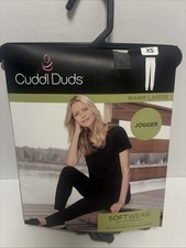 Cuddl Duds Softwear Stretch Joggers Women's XS Heather Gray w/Pockets NWT 44