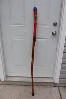 Custom Made Diamond Willow Walking Wizard Hiking Stick with plastic Egg on Top