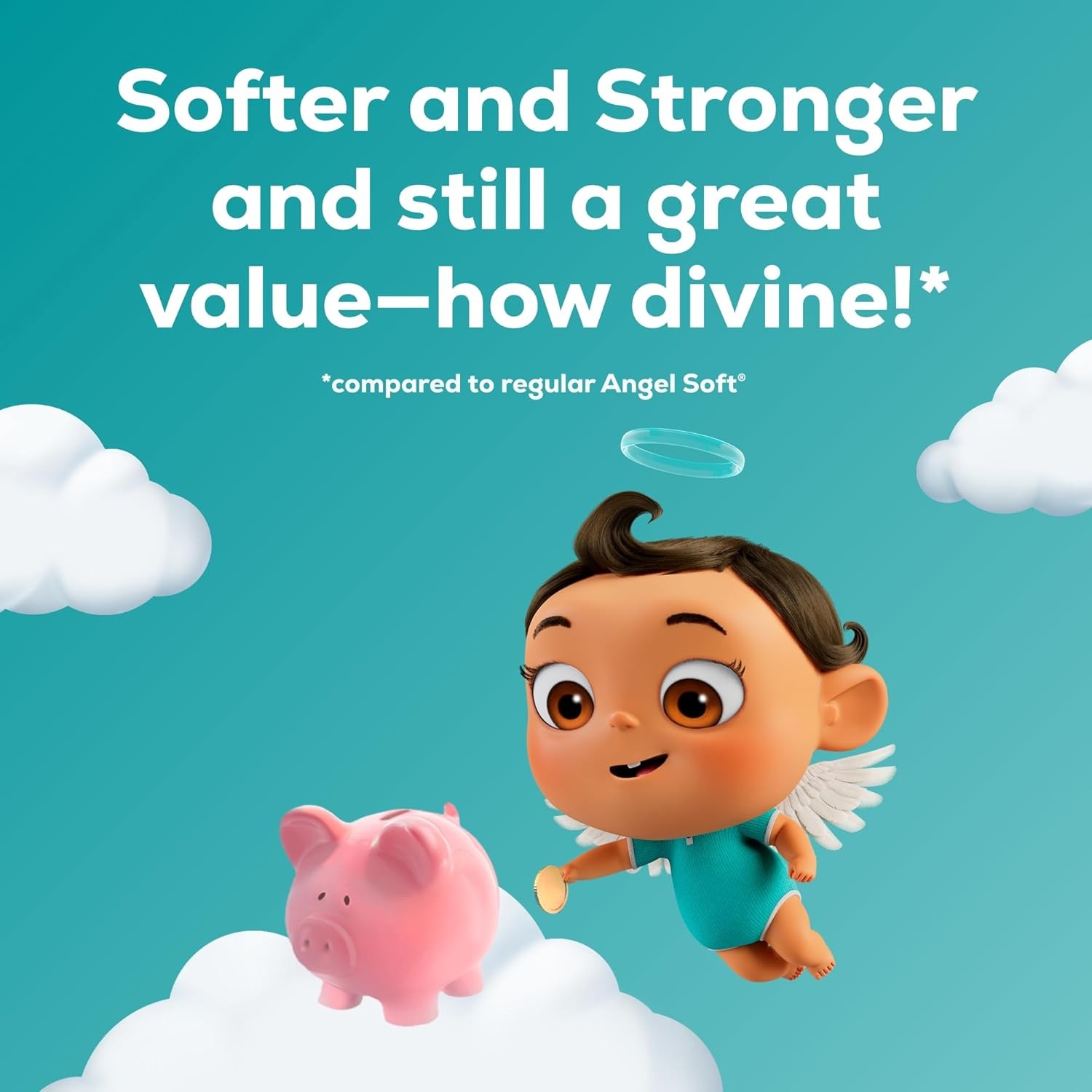 Angel Soft Ultra Toilet Paper, 6 Mega Rolls = 6 (Pack of 1), White 