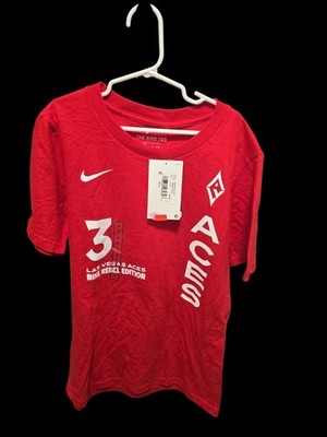 Nike Las Vegas Aces Candace Parker Rebel Edition Red T-Shirt WNBA Youth  Medium 