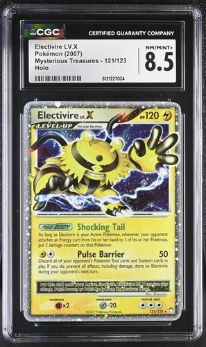 CGC 8.5 Electivire LV.X 2007 Mysterious Treasures 121/123 Holo Pokemon Card