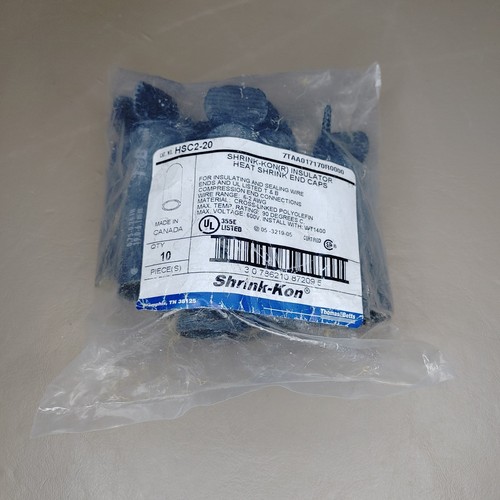 Shrink-Kon Cat# HSC2-20 Insulator Heat Shrink End Caps (READ)
