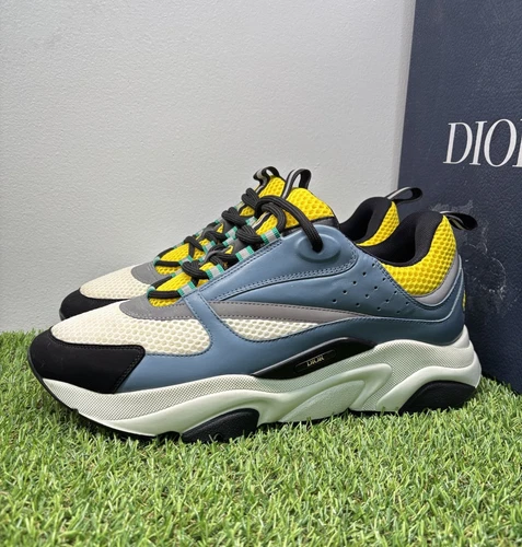 Taille 45 EU (12US) Christian Dior B22 « Bleu, Jaune » EXCELLENT ÉTAT !