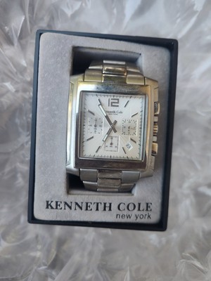 2004 Square Kenneth Cole Watch Stainless Steel Runs