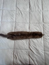 Vintage 1950s Brown Mink Fur Pelt Animal neck wrap scarf Luxury Butter Soft