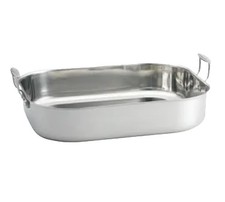 TableCraft CW2034 Stainless Steel 11 qt. Roasting Pan w/ Brushed Finish