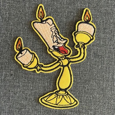 Lumiere Die Schöne und das Biest Disney Prinzessin Stickerei Patch Aufnäher Bügelbild Aufnähen