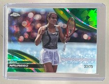 Emma Navarro 2025 Topps Chrome Sapphire #10 Green Refractor /75