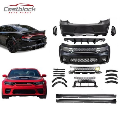 Fit Dodge Charger SRT Bumper 2015-2023 Widebody Full Body Kit w/ LED Grille US