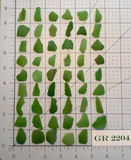 GR 2204 Genuine Surf-Tumbled Sea Glass Frosted Green Ideal for Crafting Col
