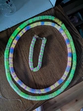 Glow In The Dark Seed Bead Rope Necklaces