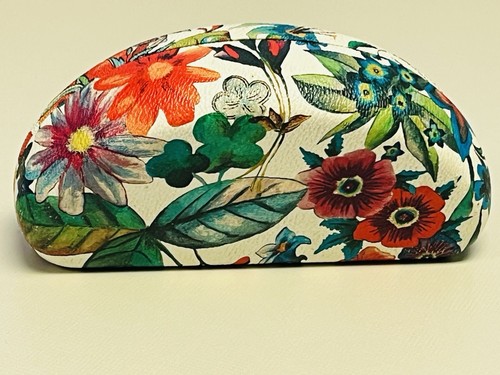 Jessica McClintock Colorful Floral Eyeglass Sunglass Clamshell Hard Case Hinged - Picture 8 of 9