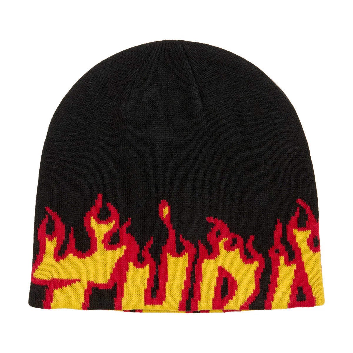 Thrasher Flame Skully Beanie Black Cap Mens Skateboard