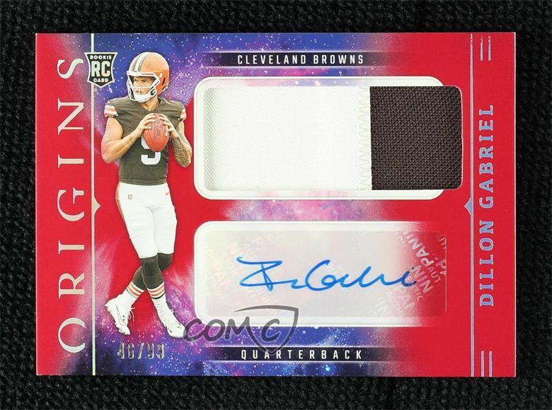 2025 Panini Origins Rookie Red 46/99 Dillon Gabriel RPA Jumbo Patch Auto RC 1co7