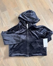 NWT Lululemon Scuba Black Velour Full Zip-Up Hoodie sz M/L