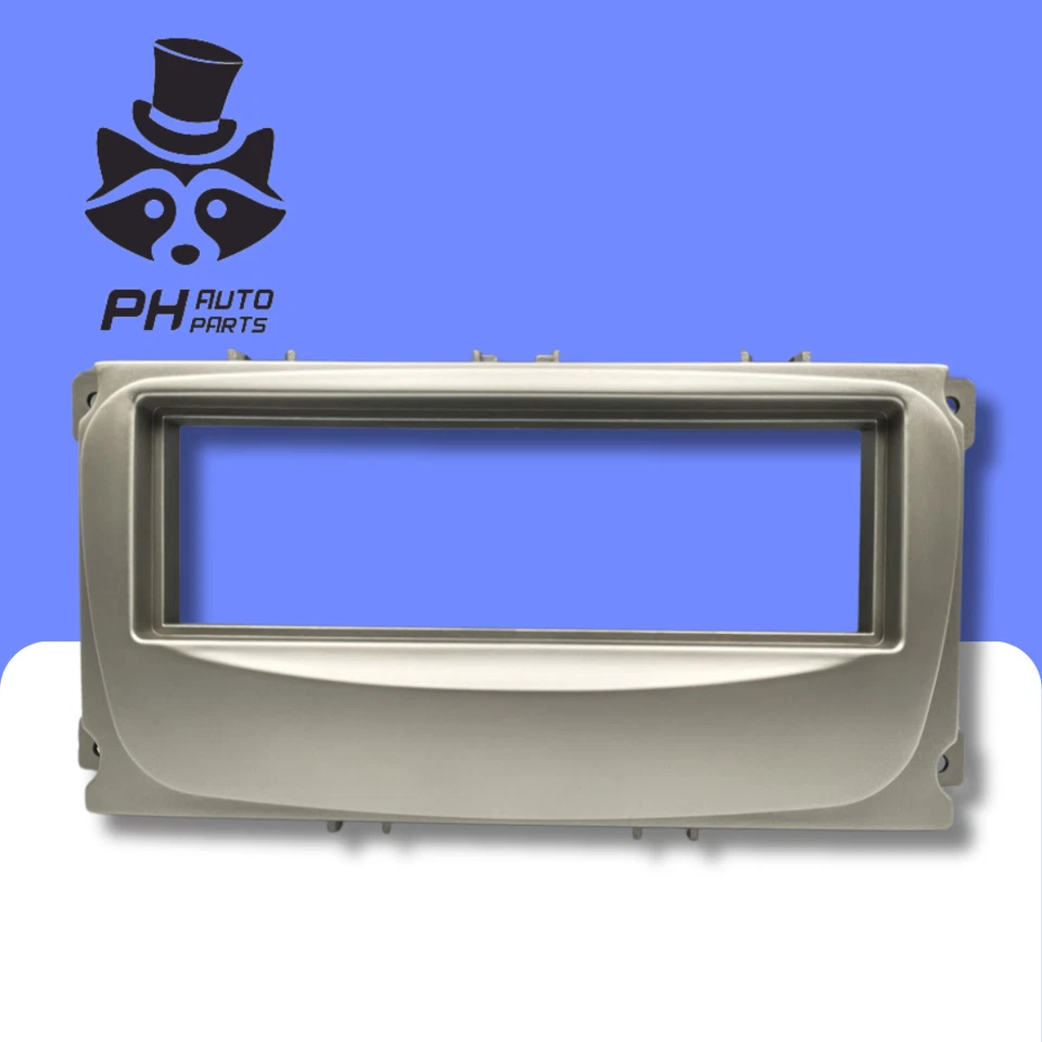Ford Transit Connect (2006 - 2013) radio Fascia panel Single DIN Radio SILVER - Image 3 of 4
