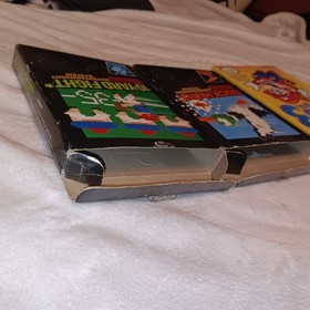 3 NES Game Boxes LOT = MATTE STICKER DUCK HUNT SUPER MARIO 3 GLOSS 10-YARD FIGHT