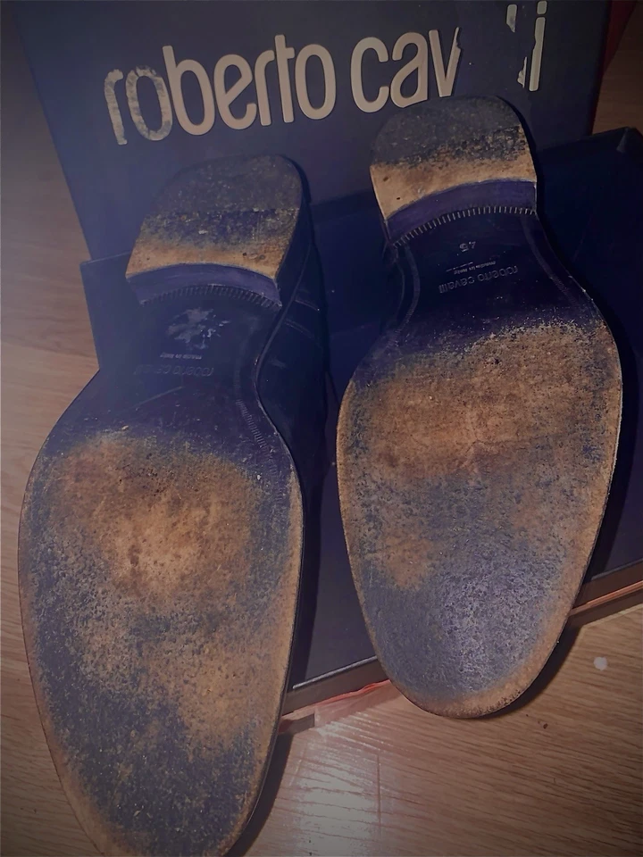 BOTAS CHELSEA ROBERTO CAVALLI NEGRAS 'LUXURY NERO' CUERO (TALLA 45/12/11) -d'ITALIA Foto 3 de 4