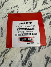 Round Dual Universal Capacitor 70  5 uF for HVAC - 370/440 VAC - USA Quality