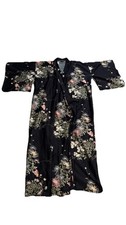 Vintage Japanese Kimono Robe 100  Cotton Floral