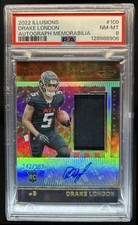 2022 Illusions Drake London First Impressions Auto RC Jersey #/199 PSA 8