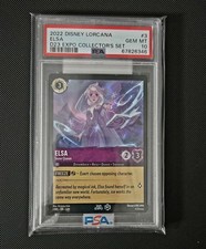 2022 DISNEY LORCANA PROMO D23 EXPO COLLECTOR'S SET #3 ELSA - SNOW QUEEN PSA 10