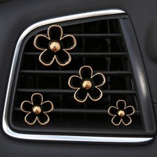 4 Pcs Metal Daisy Air Vent Clips Flower Car Air Freshener Clip Air Conditioni...