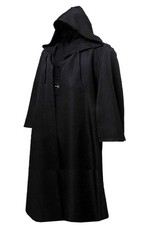 GOLDSTITCH Men Hooded Robe Cloak Knight Fancy Cool Cosplay Costume Black cloak 