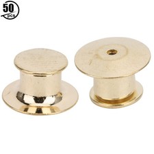 Doanas-50pcs Brooch Pin Backs Bag Locking Fastener Flat Hat Name Tags Book Pin