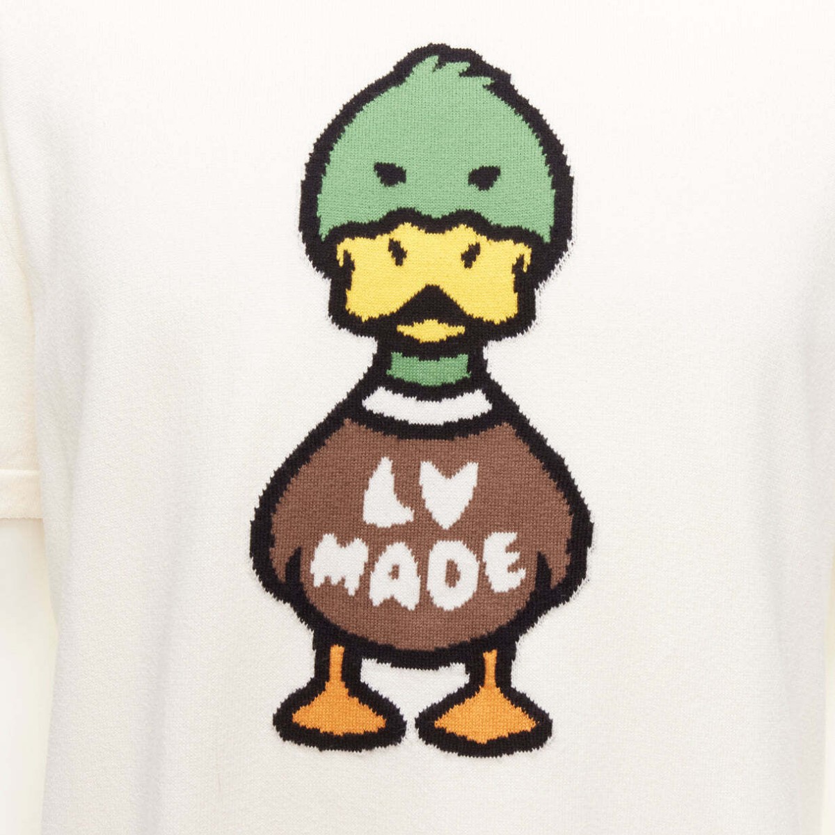 LOUIS VUITTON Nigo LV Made Duck cream intarsia jacquard knit LOUIS VUITTON Nigo LV Made Duck cream intarsia jacquard knit