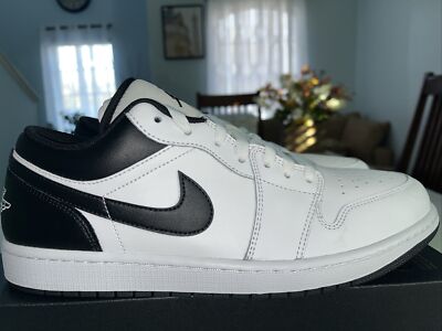 Nike Air Jordan 1 Low Reverse Panda White Black 553558-132 Men's Size 11.5 NoLid