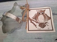 OWL COOKIE CUTTER W/ Handle BY ANN CLARK  New...