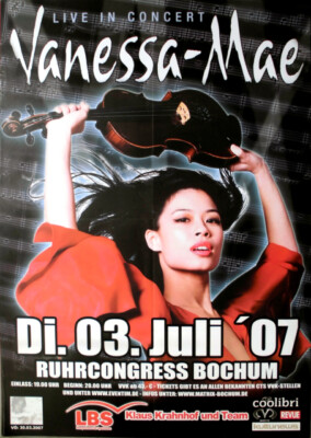 VANESSA MAE - 2007 - Plakat - Live In Concert Tour - Poster - Bochum