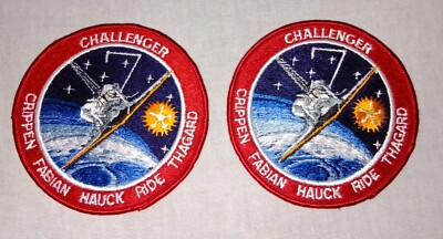 NASA SPACE SHUTTLE CHALLENGER PATCH CRIPPEN HAUCK FABIAN RIDE THAGARD LOT OF 2