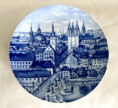 Fürstenberg Sammelteller Würzburg Nr.1  Alte Mainbrücke Vintage 