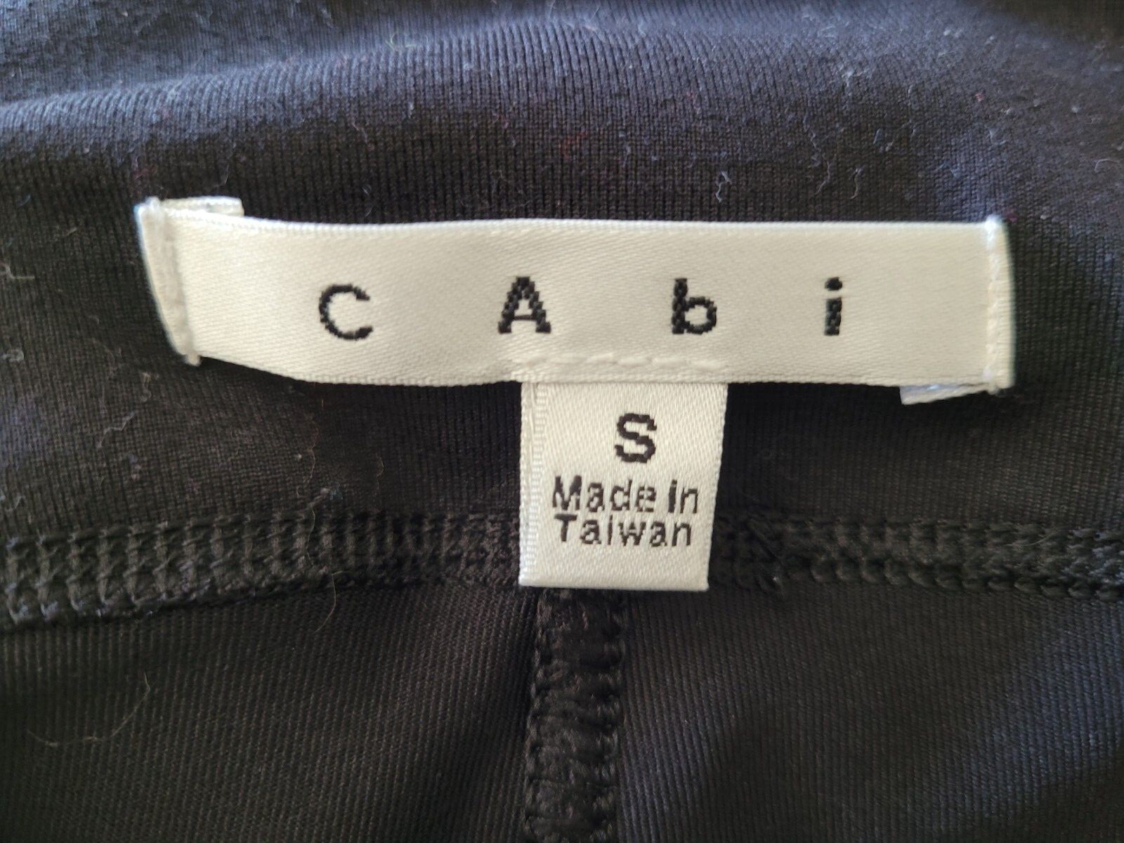 CAbi Basic Solid Black Elastic Waist Stretch Work… - image 11