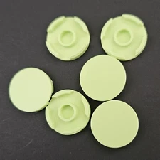 Lego Parts 6 Yellowish Green Tile 2 x 2 Round with Bottom Stud Holder (14769 New