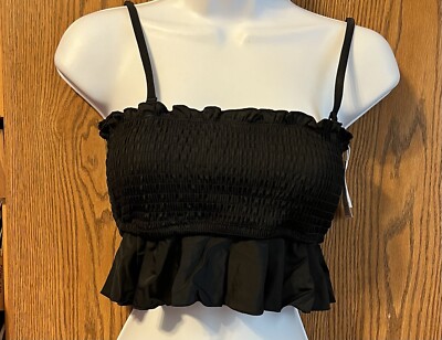 Med Black Cupshe Swimsuit Top NWOT E167