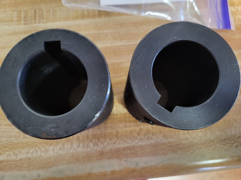 STEEL SHAFT COUPLINGS NEW SURPLUS, 1-1/2" BORE I.D - 2-1/2" O.D AND 4-1/2 LONG