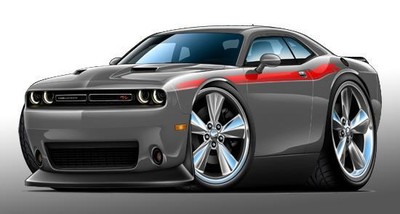 Dodge challenger рисунок