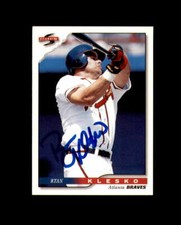 Ryan Klesko Hand Signed 1996 Score Atlanta Braves Autograph
