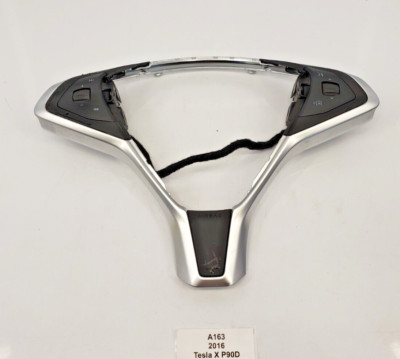   12-20 OEM Tesla Model S X Steering Wheel Trim Cover Audio Voice Control Button